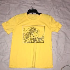 Yellow wave T-shirt
